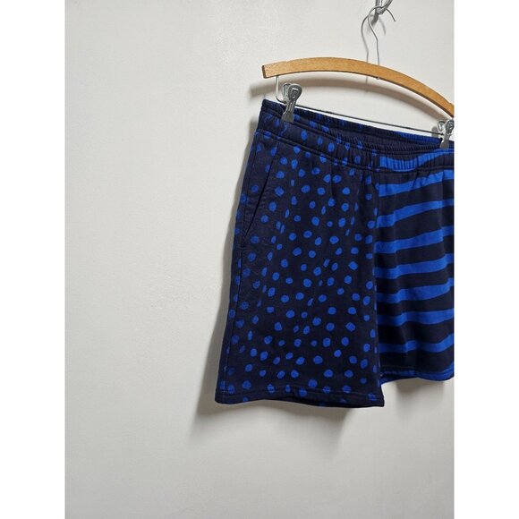 Nordstrom Cristina Martinez Medium Blue Sweat Striped Fleece Drawstring Organic - Picture 2 of 5